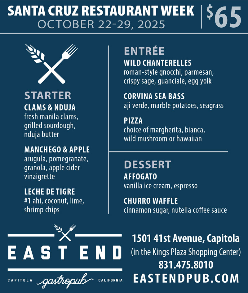 east end gastropub menu