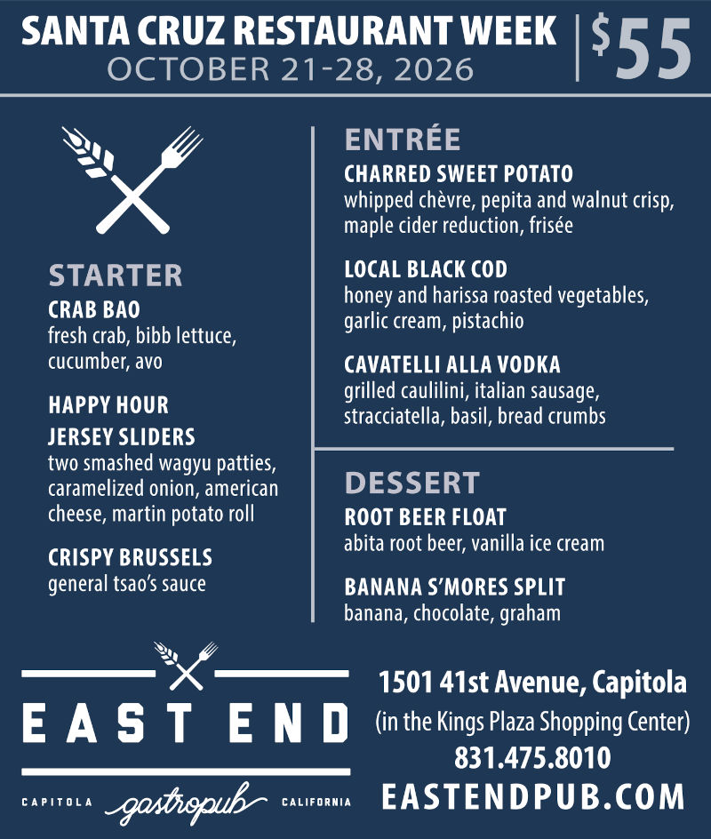 east end, restaurant week menu