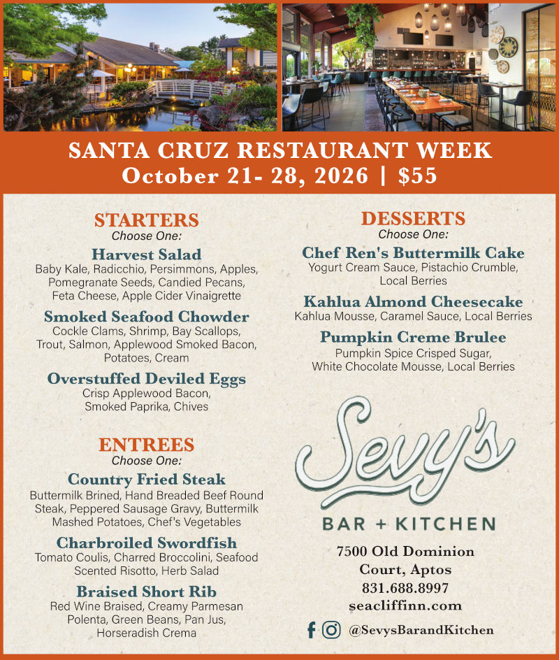 sevy's restaurant week menu